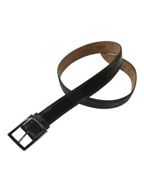 Andrea Zori Mens 38 95cm Dark Brown Genuine Leather Belt Italy Made Banjo Music